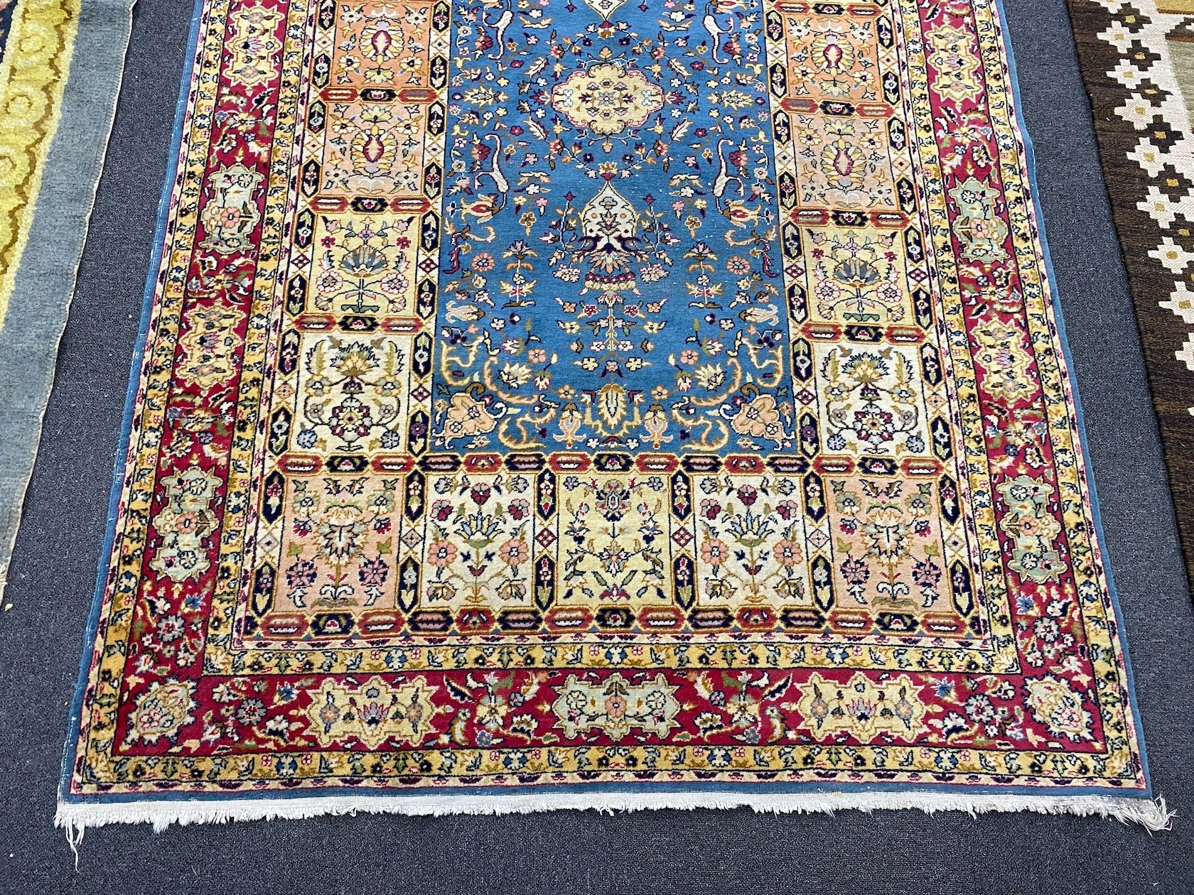 A North West Persian blue ground rug, 234 x 154cm